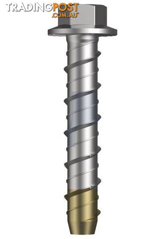Bi-Metal 316 Stainless Finish XBolt Pro - Hex Flange Concrete Screw Hobson