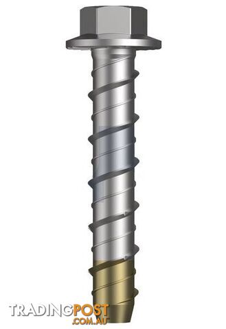 Bi-Metal 316 Stainless Finish XBolt Pro - Hex Flange Concrete Screw Hobson