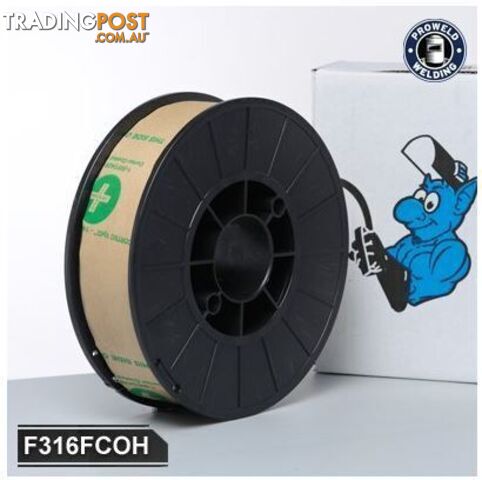 316L 0.9mm 4.5kg 8" Spool Stainless Steel Gasless Flux Cored MIG Welding Wire...
