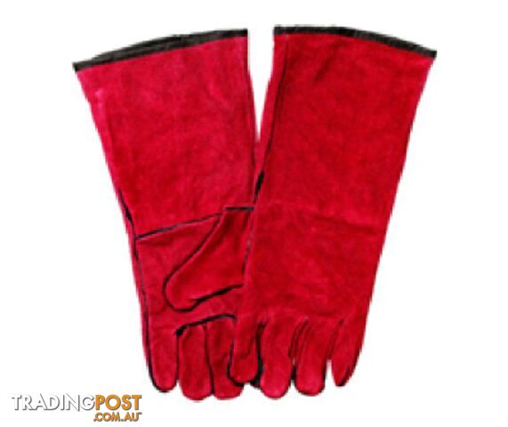 Left Hand Red Welding Gloves - Two Left Handed Gloves 40 Cm 700010L