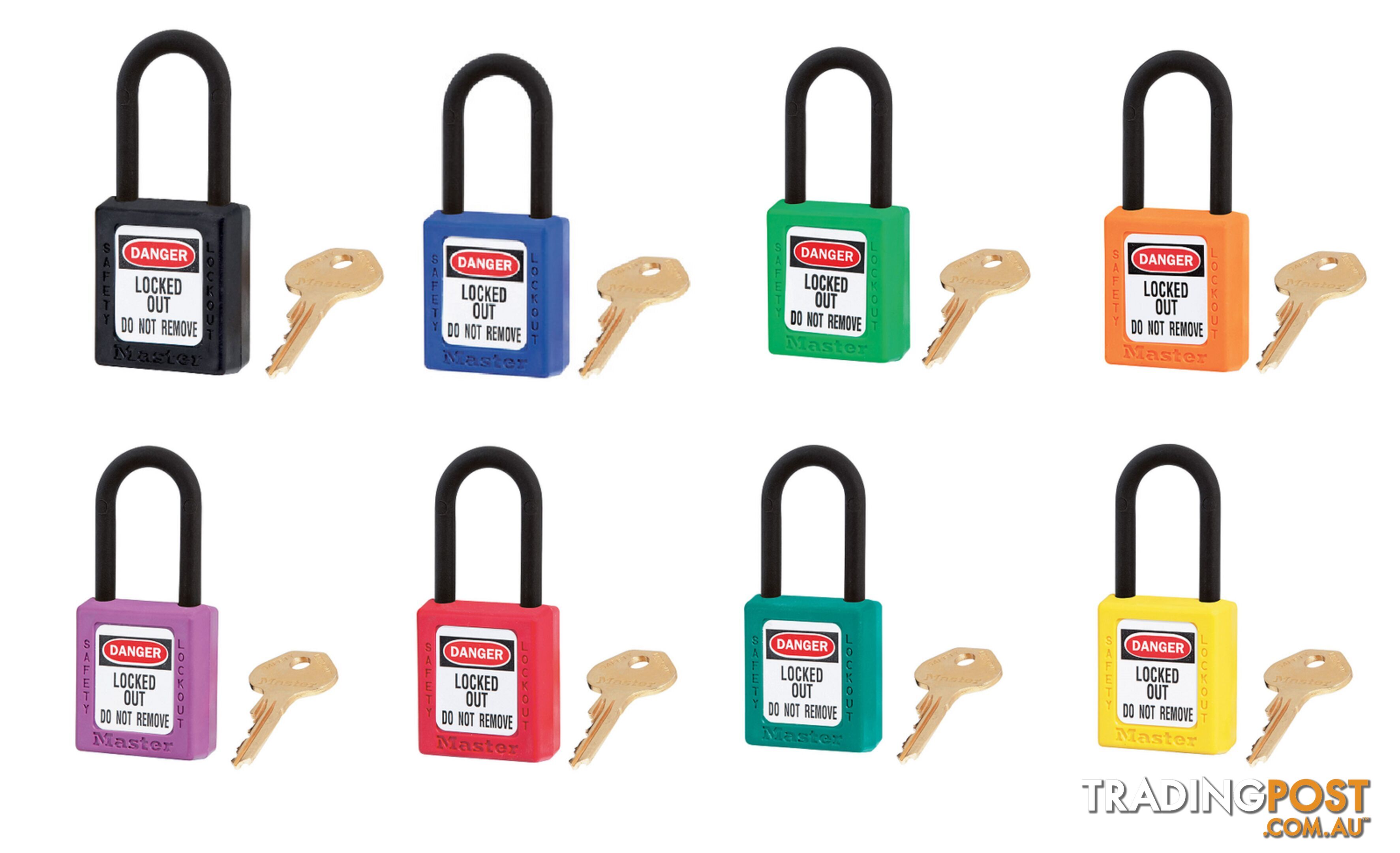 Dielectric Zenex⢠Safety Padlock 38mmX38mm Nylon Shackle Masterlock