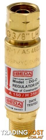 Flashback Arrestor For Demonstration Machine With Removable Thermal Cutoff Valve...