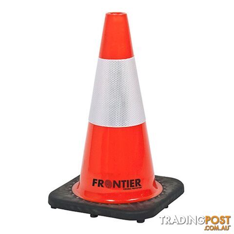 Frontier Reflective Traffic Cone 450mm Fluro Orange FRCONERFLFO0450