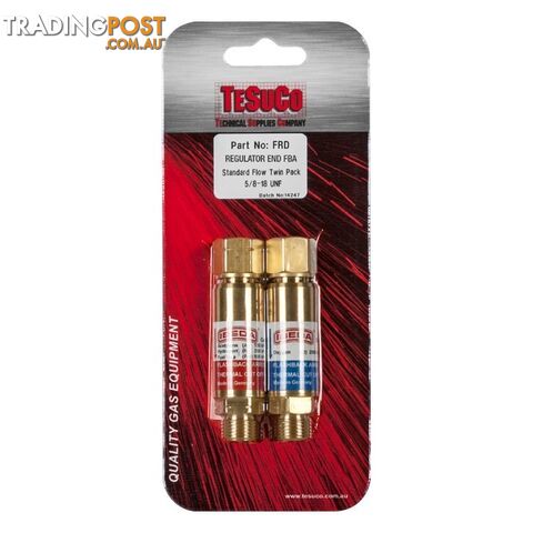 Ibeda Flashback Arrestor Oxygen/Fuel Standard Flow Regulator End Twin Pack FRD
