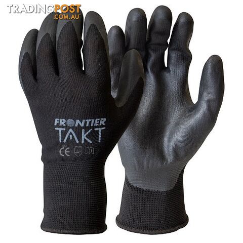 Frontier TAKT Micro Foam Nitrile Gloves Black FRMICRFMNBK000M