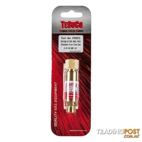 Ibeda Flashback Arrestor Fuel Gas Standard Flow Regulator End FRSFD