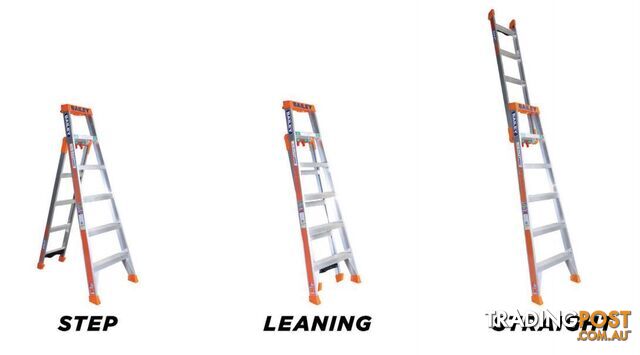 Aluminium Ladder 2.4 Metres Multipurpose Step/Leaning/Straight Bailey FS13864