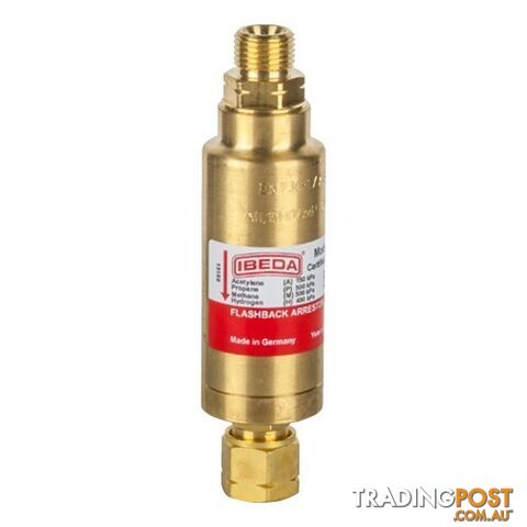 Ibeda High Flow Flashback Arrestor Fuel Gas Torch End