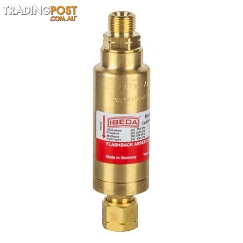 Ibeda High Flow Flashback Arrestor Fuel Gas Torch End