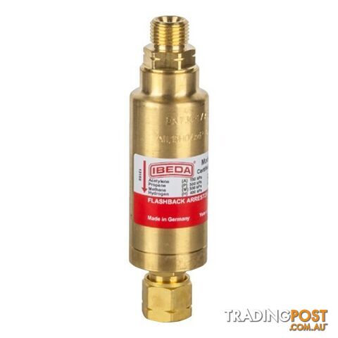 Ibeda High Flow Flashback Arrestor Fuel Gas Torch End