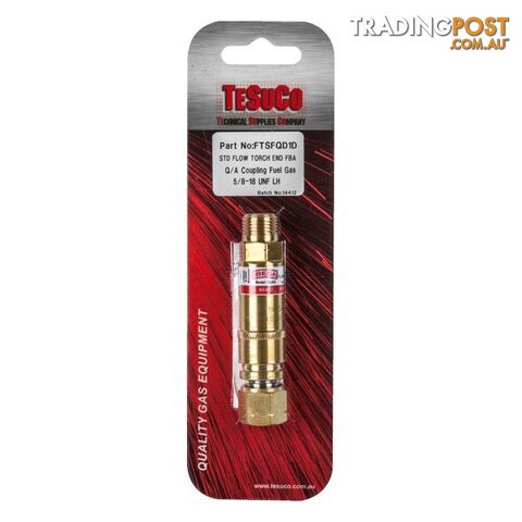 Flashback Arrestor Fuel Gas Std Flow Q/A Coupler Torch End FTSFQD1D