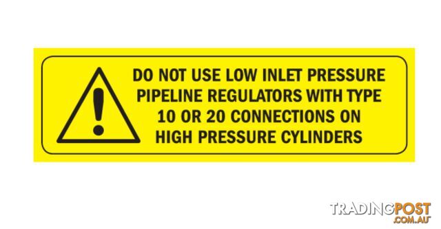 Label Pipeline Low Pressure Warning (1 Pack = 100 Labels) Tesuco W-MANLAB-04