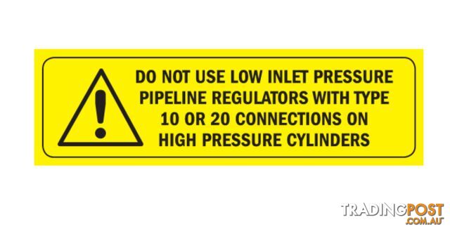 Label Pipeline Low Pressure Warning (1 Pack = 100 Labels) Tesuco W-MANLAB-04