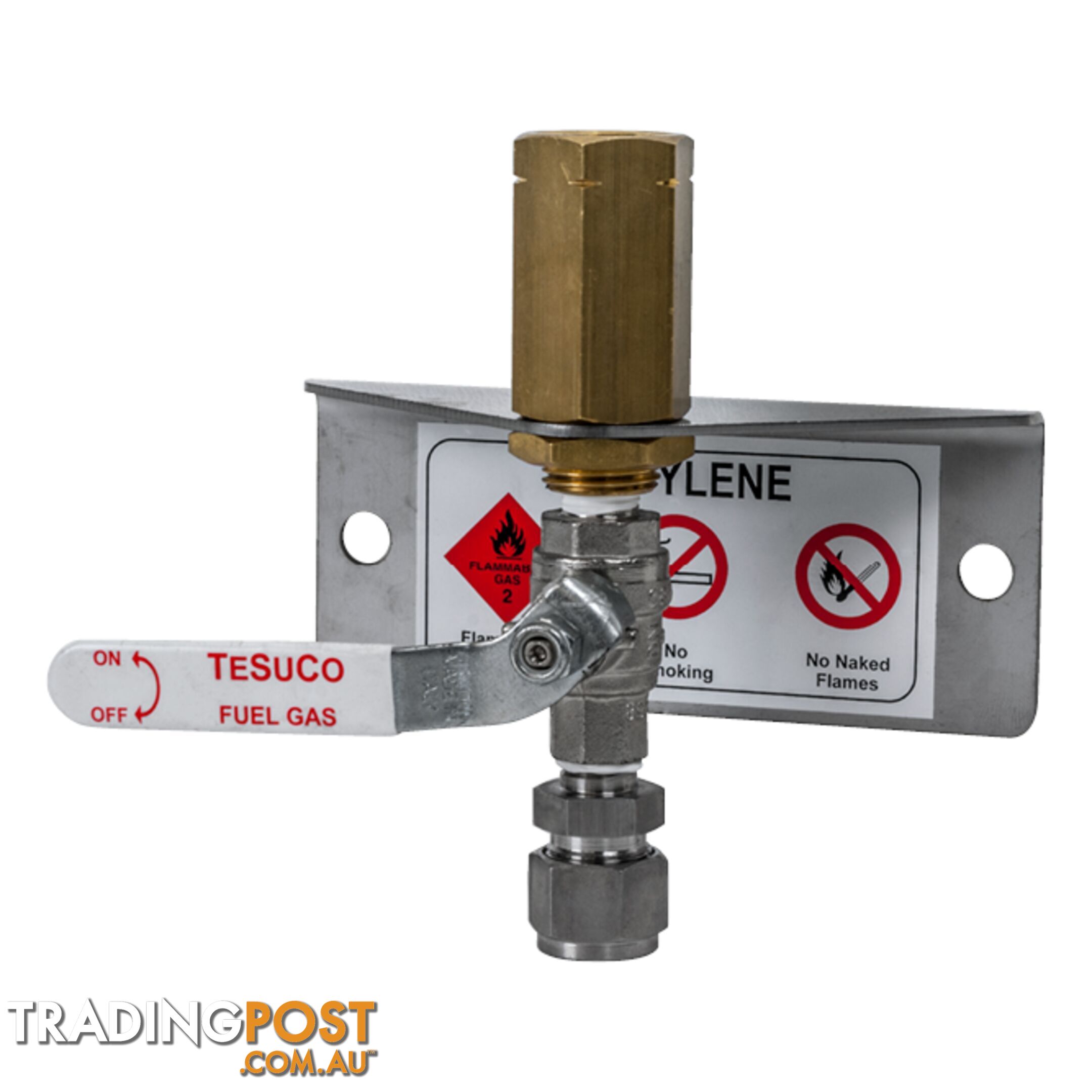 Point Valve Single Acetylene Type 20 1/2" Comp Fitting, 4,200 kPa