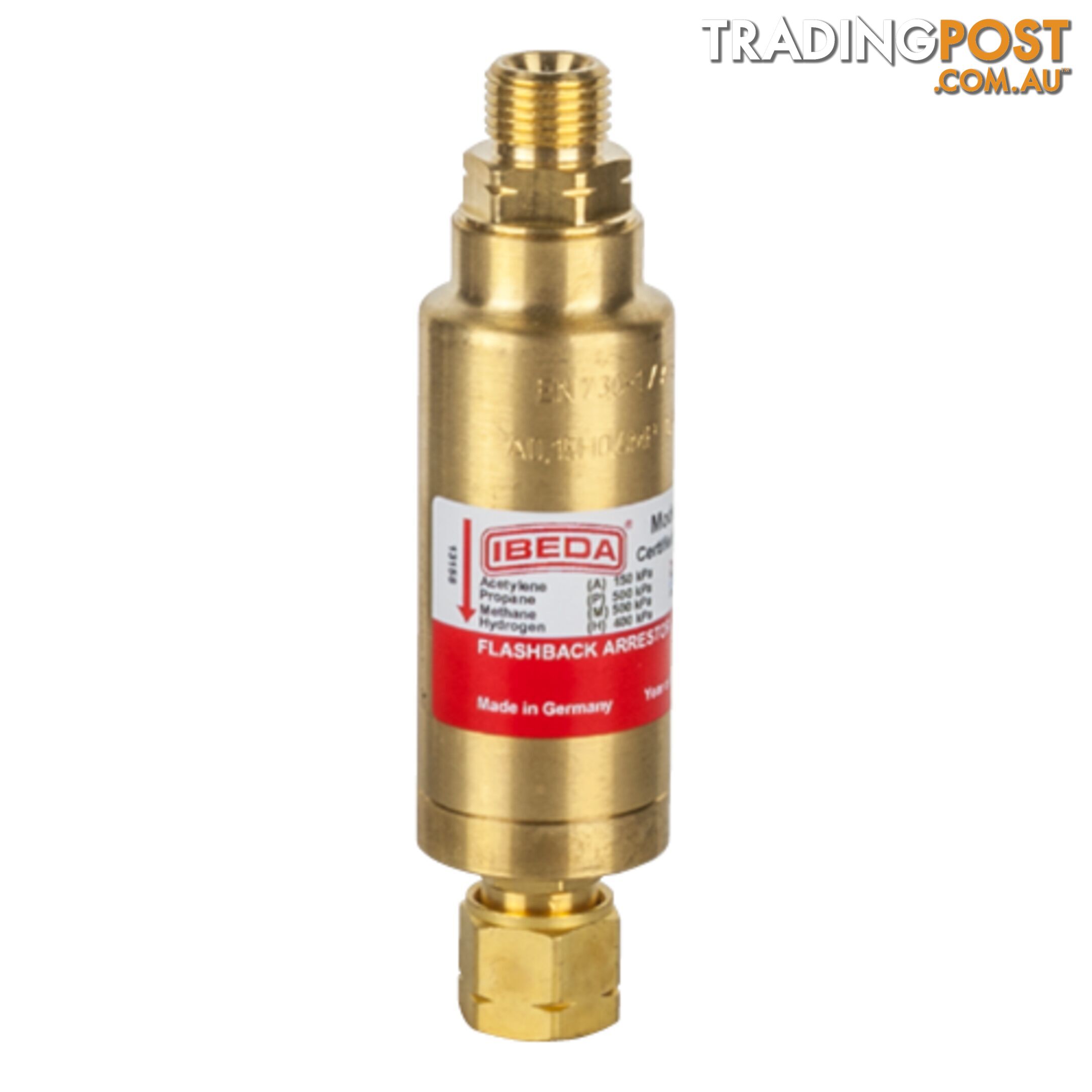 Ibeda High Flow Flashback Arrestor Fuel Gas Torch End