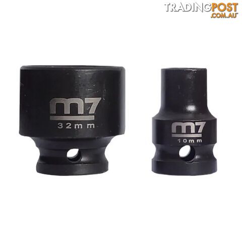 Impact Socket With Hang Tab 1/2" Drive 6 Point 19mm M7 M7-MA411M19