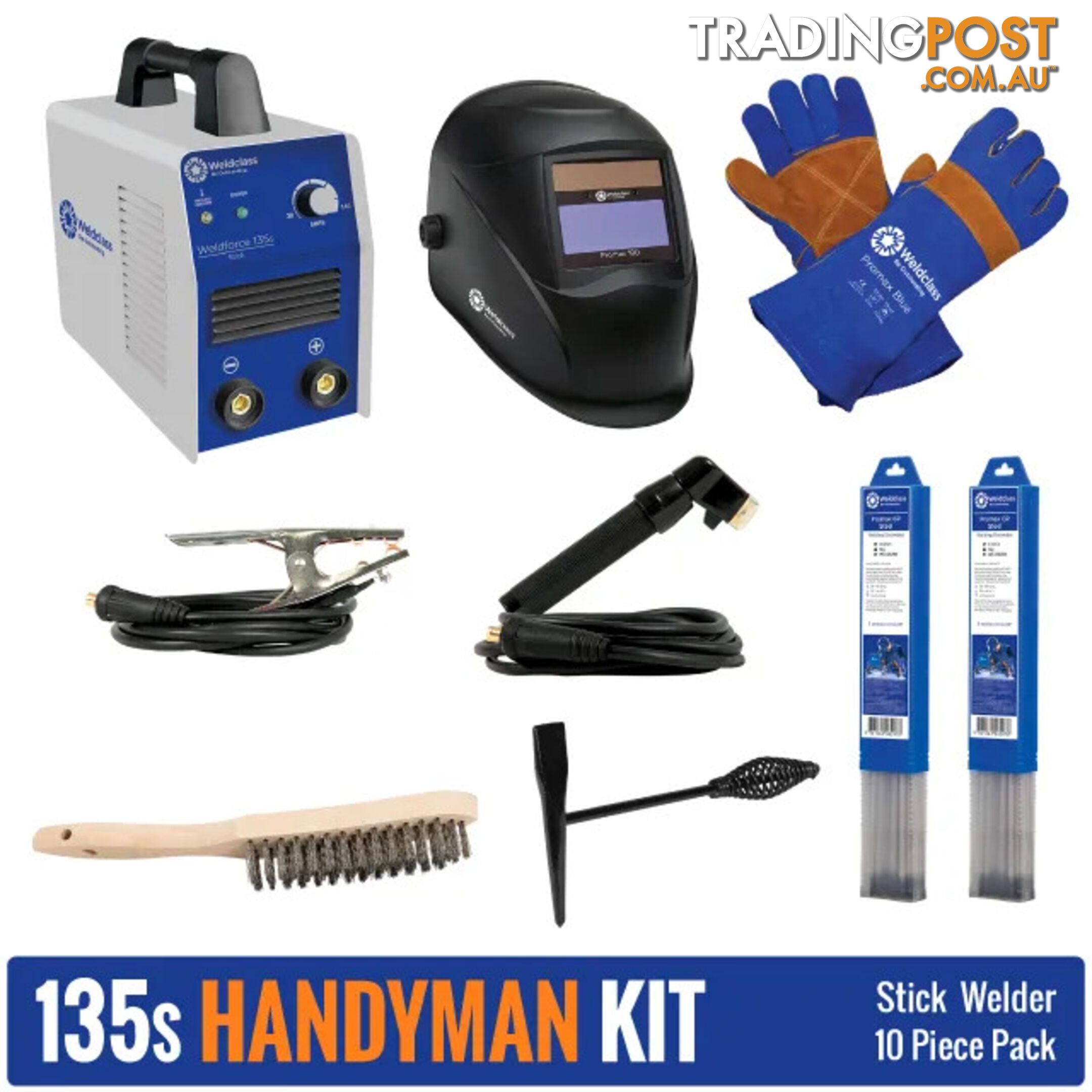 131S STICK Welder Handyman Kit 10 Piece Weldclass WC-135SHK