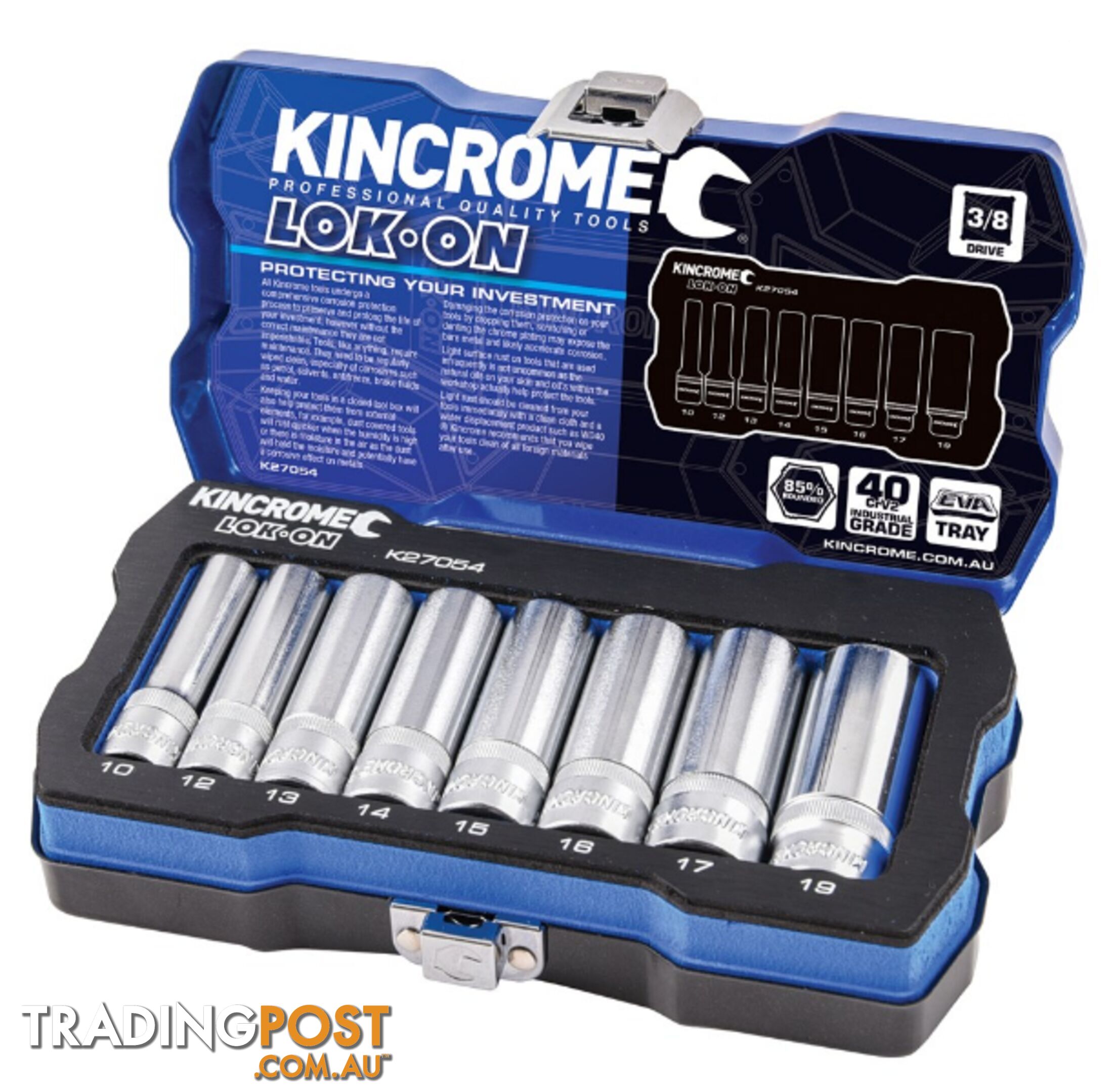 3/8 Drive Socket Set 8 Piece Deep Metric Kincrome K27054