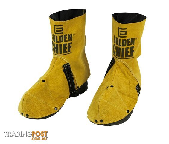 The GOLDEN CHIEF Premium Leather Welder's Spats Elliotts
