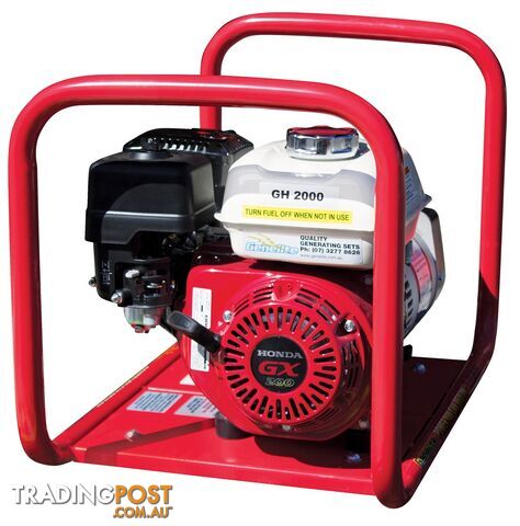 2.5kVA Open Frame Portable Petrol Generator Hire Spec Honda GH2000H - photo 3 of 4