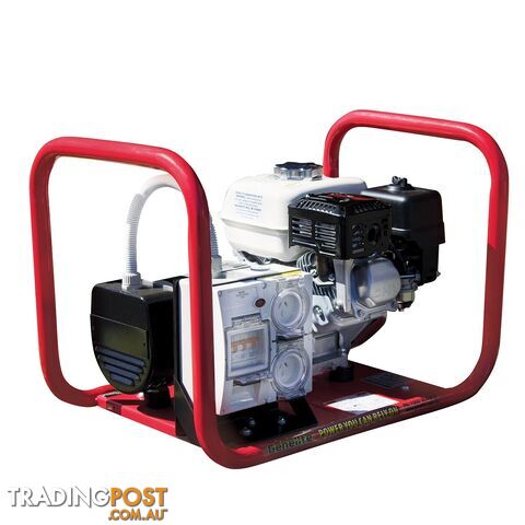 2.5kVA Open Frame Portable Petrol Generator Hire Spec Honda GH2000H