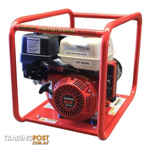 6kVA Open Frame Portable Petrol Generator Electric Start Honda GH5000E