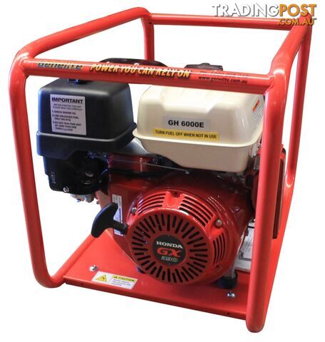 7.5kVA Open Frame Portable Petrol Generator Electric Start Honda GH6000E - photo 2 of 3