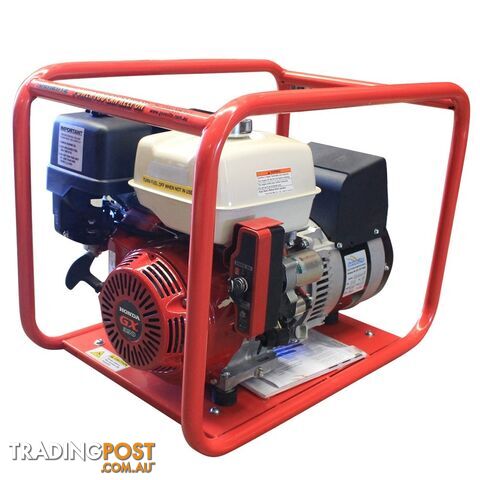 8kVA Open Frame Portable Petrol Generator Electric Start - Residential Mufflers...