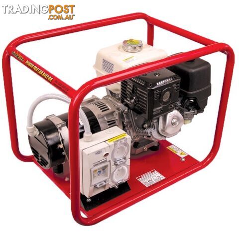 8kVA Open Frame Single Phase Portable Petrol Generator Hire Spec Honda GH7000H - photo 1 of 2
