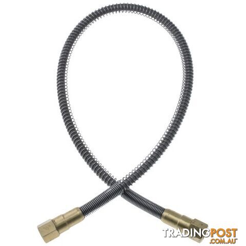 Gentec PTFE Lined High Pressure Flexible Hose Lead Stainless Steel 900mm 1/4"...