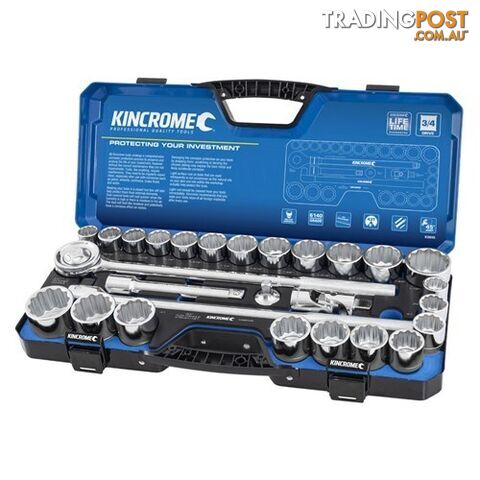 Socket Set 28 Piece 3/4â Drive Metric & Imperial Kincrome K28045