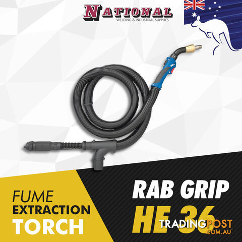 Fume Extraction Torch Rab Grip 36 HE 45Â° 4 Metres Binzel 614.0177.1