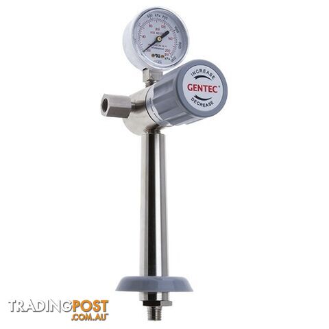 LRM Gentec Bench Mounted Regulator Ball valve+Reg Chrome Plated