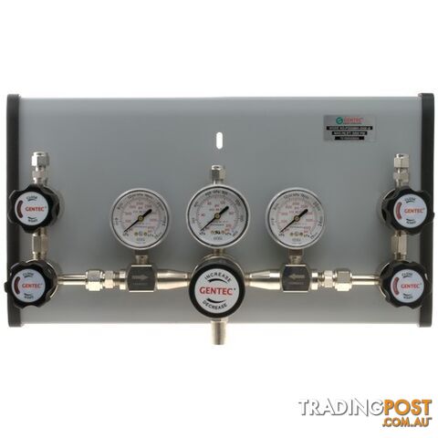 Gentec Twin Inlet Supply Panel 6.0 Purity Chrome Plated In: 28,000kPa Out:...