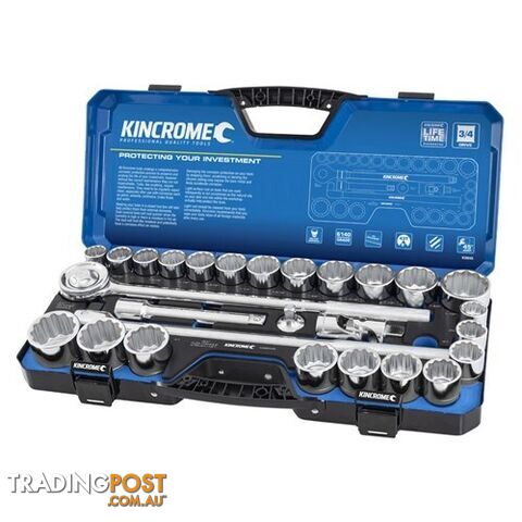 Socket Set 28 Piece 3/4" Drive - Metric & Imperial Kincrome K28145