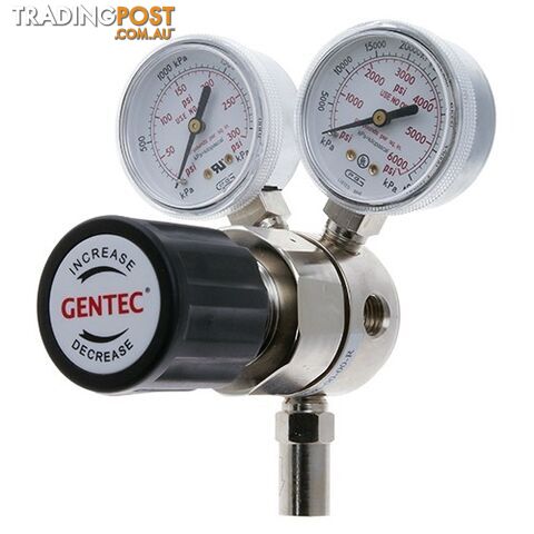 Gentec 1S Regulator 6.0 Purity Chrome Plated In: 20,000 kPa Out: 170 kPa