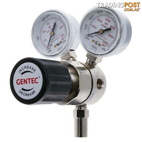 Gentec 1S Regulator 6.0 Purity Chrome Plated In: 30,000 kPa Out: 680 kPa
