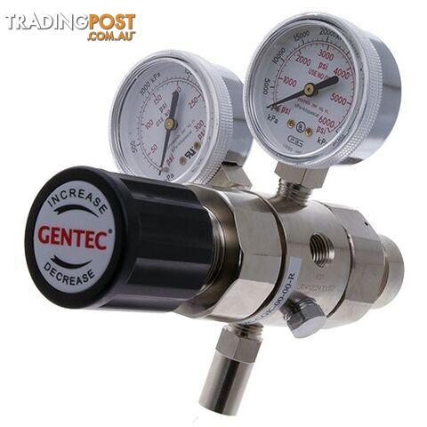Gentec 2S Regulator 6.0 Purity CO2 Type 30 - Chrome Plated In: 30,000 kPa Out:...