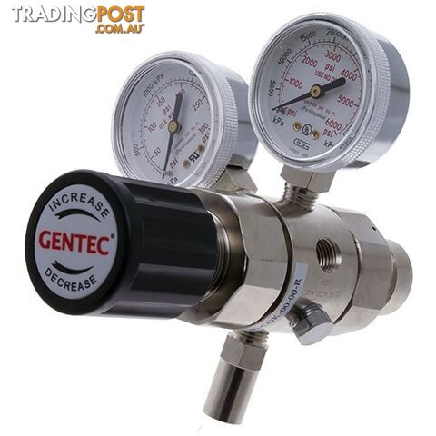 Gentec 2S Regulator 6.0 Purity CO2 Type 30 - Chrome Plated In: 30,000 kPa Out:...