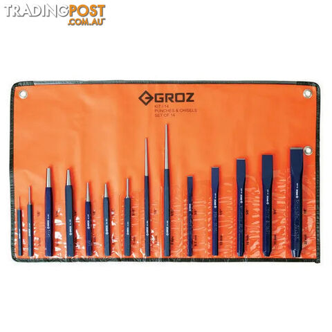 Groz Punch and Cold Chisel Set 14 Piece GZ-33001