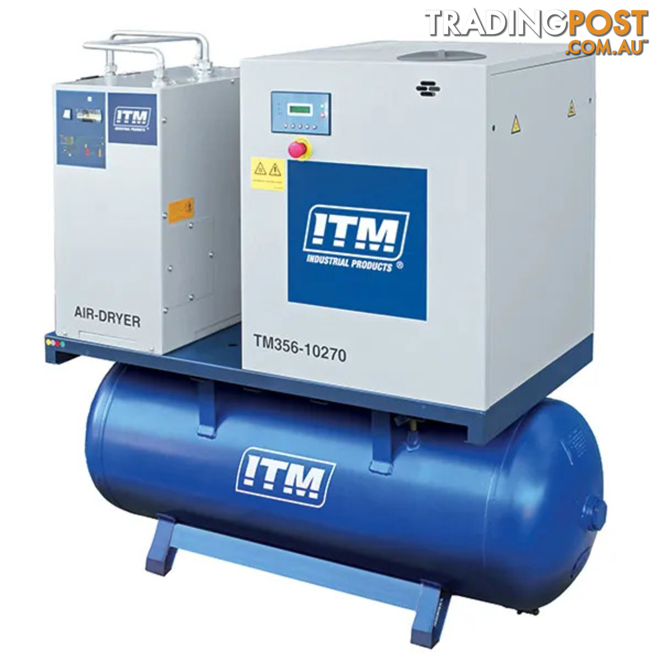 Air Compressor Rotary Screw With Dryer 3 Phase 10 HP 270 Litres FAD 1080 ITM TM356-10270