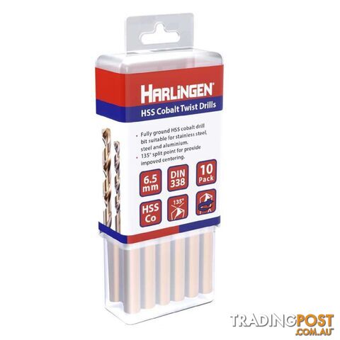 1.5mm HSS Straight Shank Twist Drill Pack of 10 Harlingen H-11-008-LC035-P