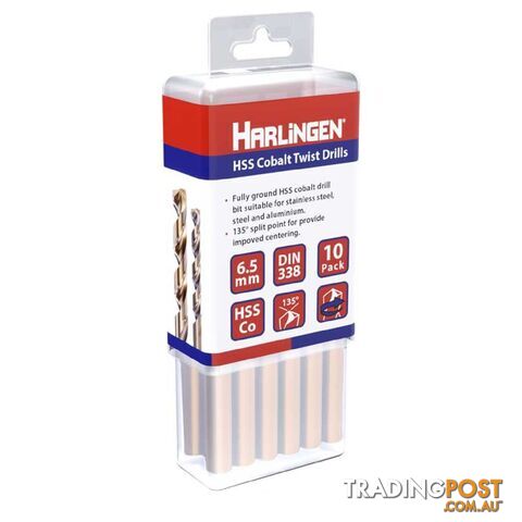 10.8mm HSS Straight Shank Twist Drill Pack of 5 Harlingen H-11-008-LC143-P