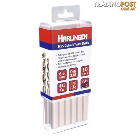 11.5mm HSS Straight Shank Twist Drill Pack of 5 Harlingen H-11-008-LC150-P