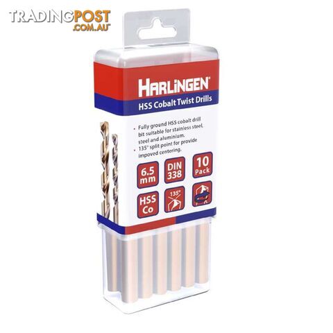 12mm HSS Straight Shank Twist Drill Pack of 5 Harlingen H-11-008-LC155-P