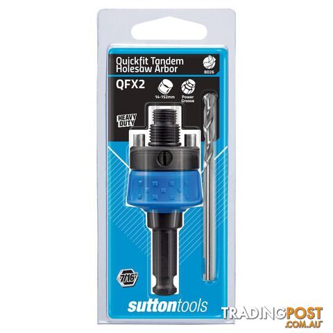 HOLESAW H103 QFX2 ARBOR Quick Fit 5/8UNF Double up Sutton H103QFX2