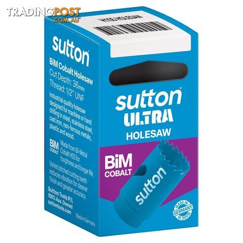 Holesaw H105 Bi-Metal Cobalt Ultra Boxed 14mm Sutton Tools H1050140