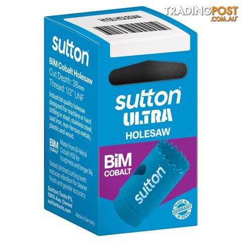 Holesaw H105 Bi-Metal Cobalt Ultra Boxed 17mm Sutton Tools H1050170