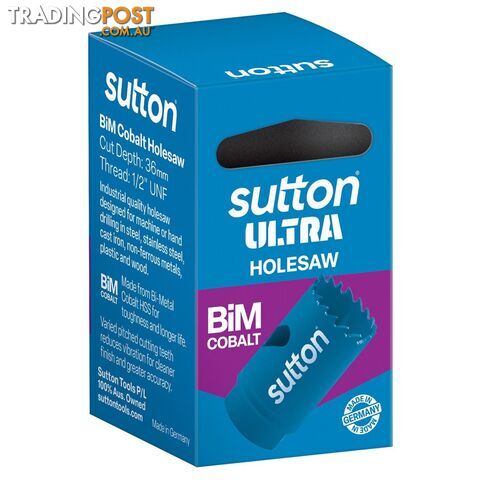 Holesaw H105 Bi-Metal Cobalt Ultra Boxed 21mm Sutton Tools H1050210