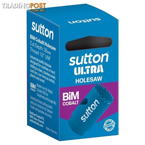 Holesaw H105 Bi-Metal Cobalt Ultra Boxed 33mm Sutton Tools H1050330